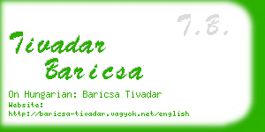 tivadar baricsa business card